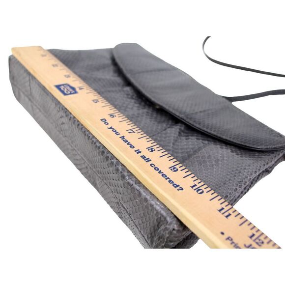 PHILIP LAURENCE MADE IN SPAIN GRAY REAL SNAKE SKIN SHOULDER BAG CROSSBODY PURSE - Picture 14 of 16